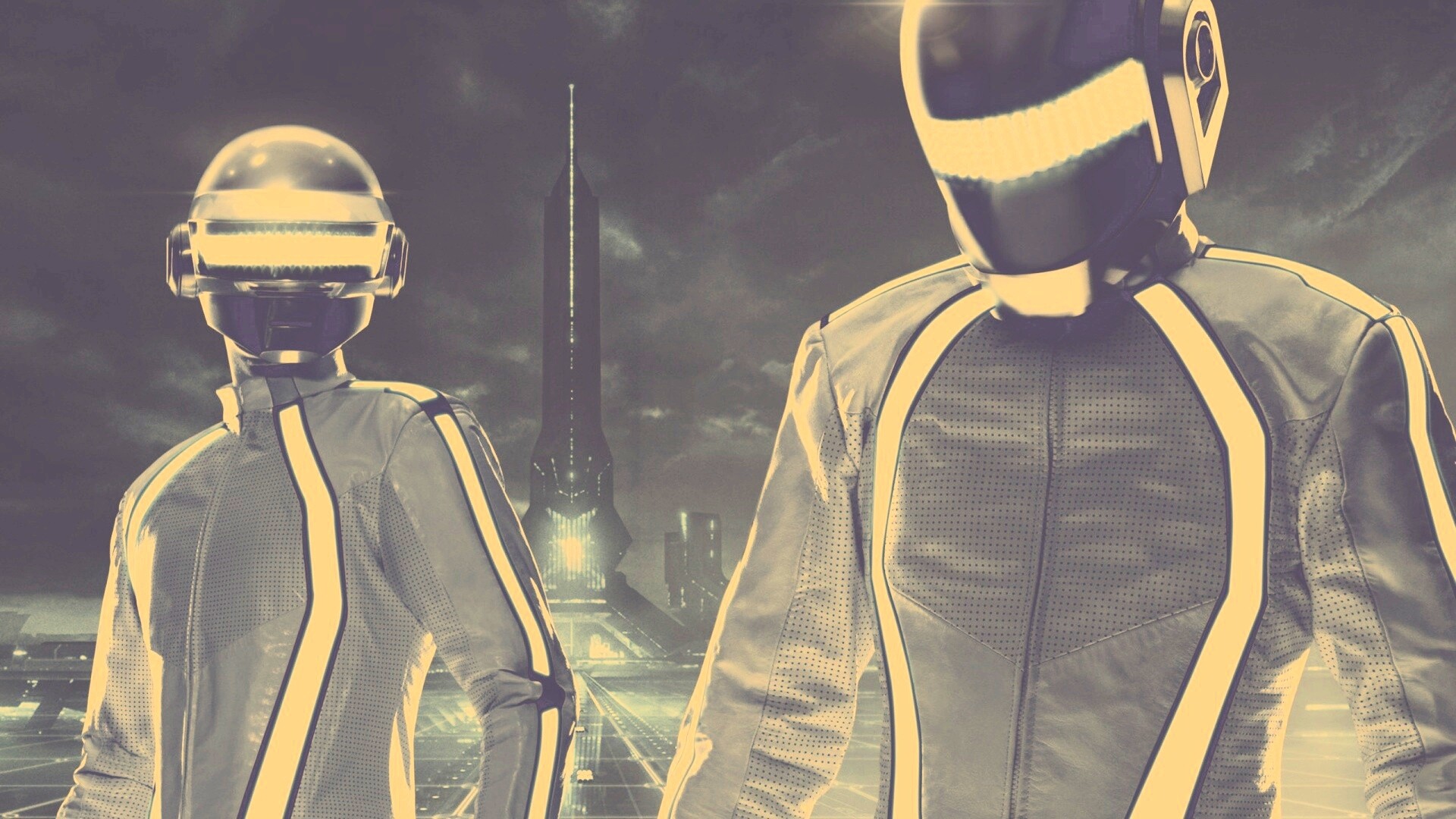 Daft Punk на съемках фильма TRON обои