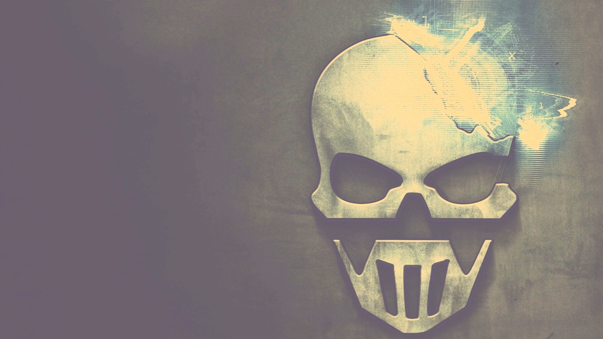 Контур стального черепа обои