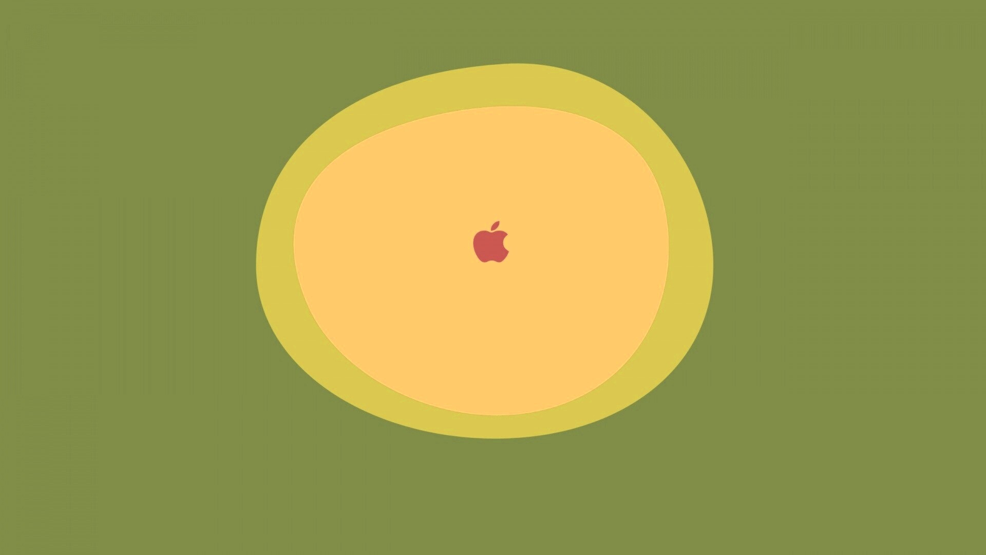 Apple в белом круге обои