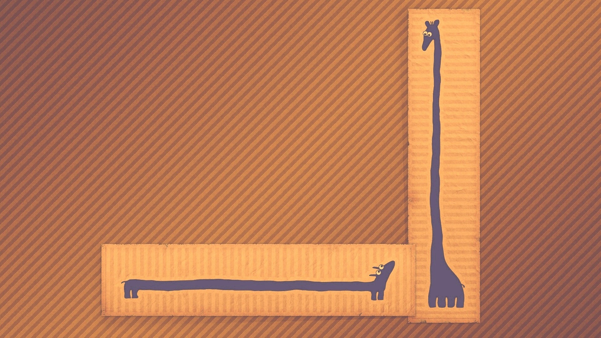 Жираф и такса обои