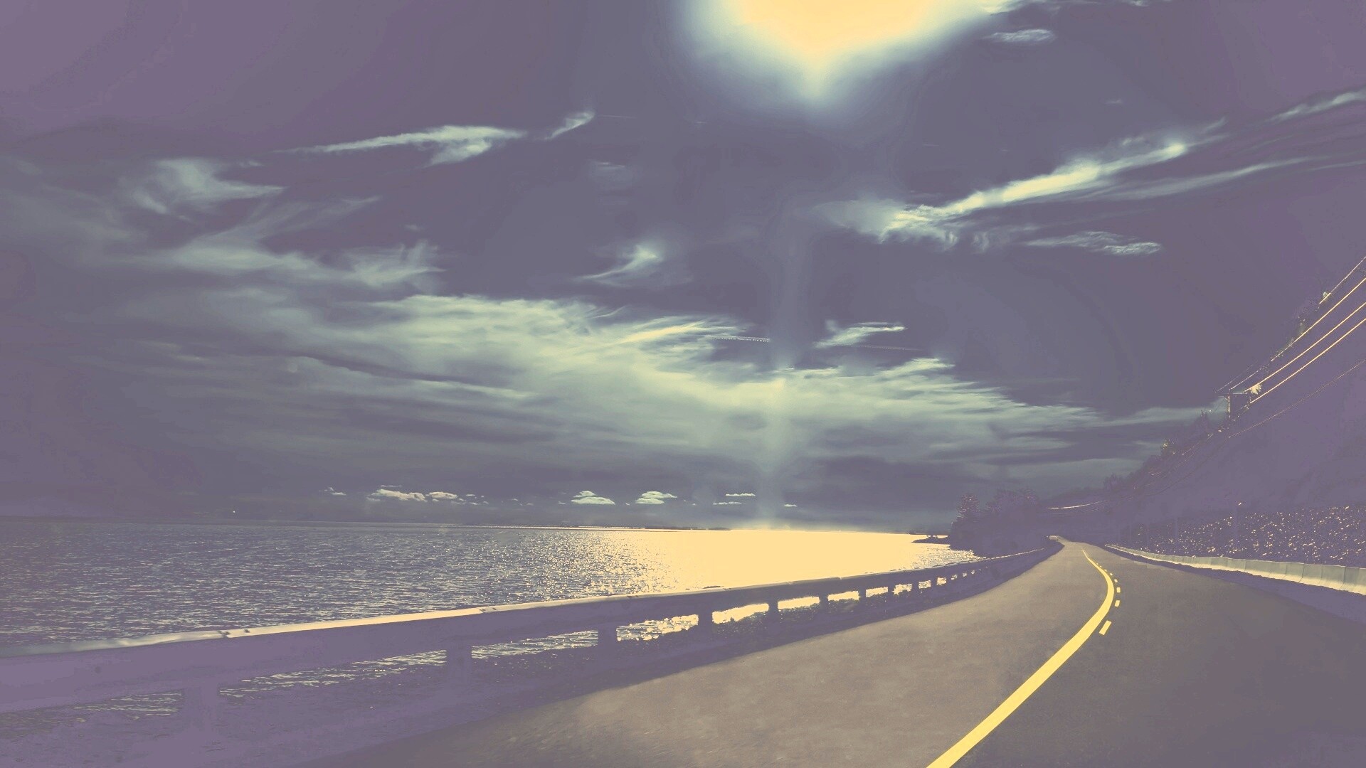 Ночная дорога обои