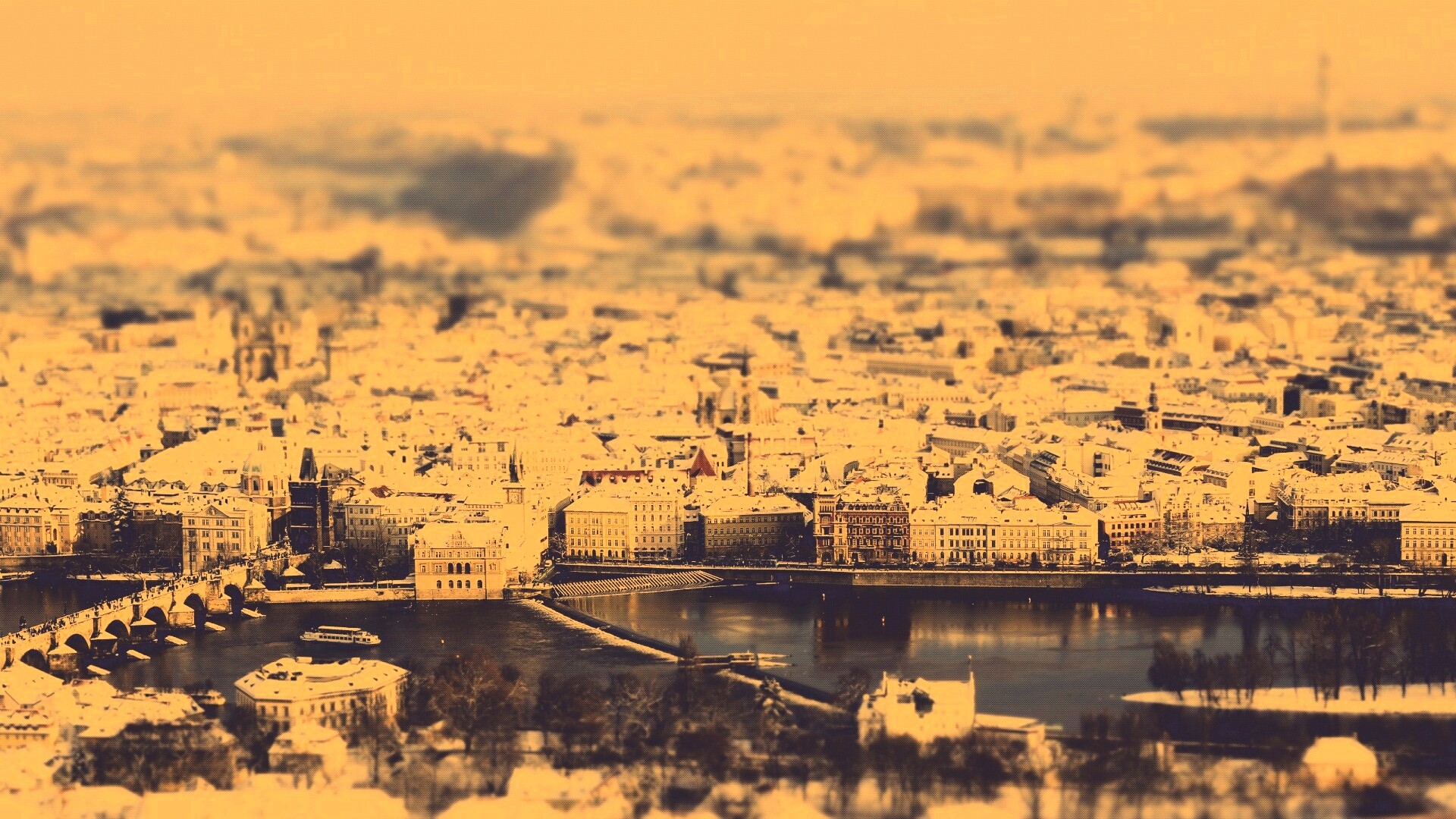 Вид на город обои