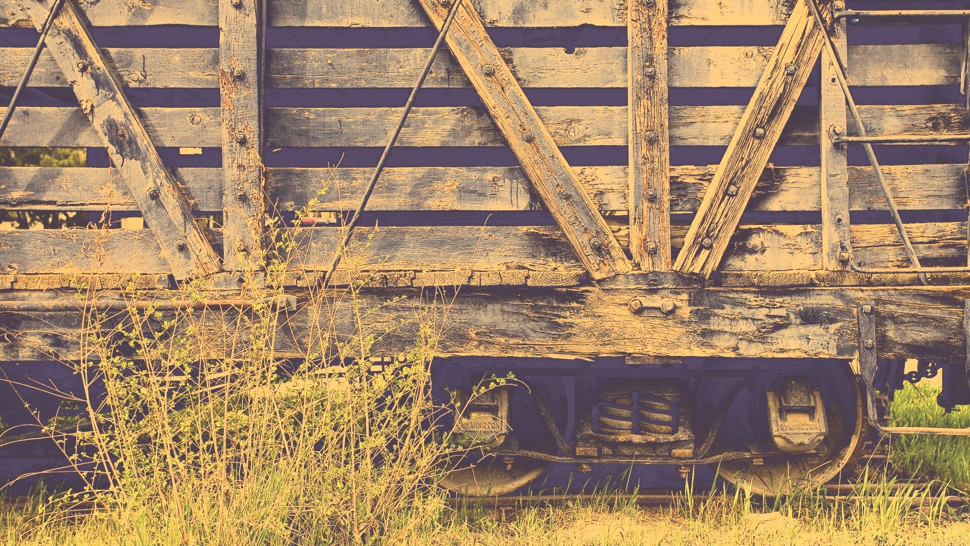 Старый грузовой вагон обои