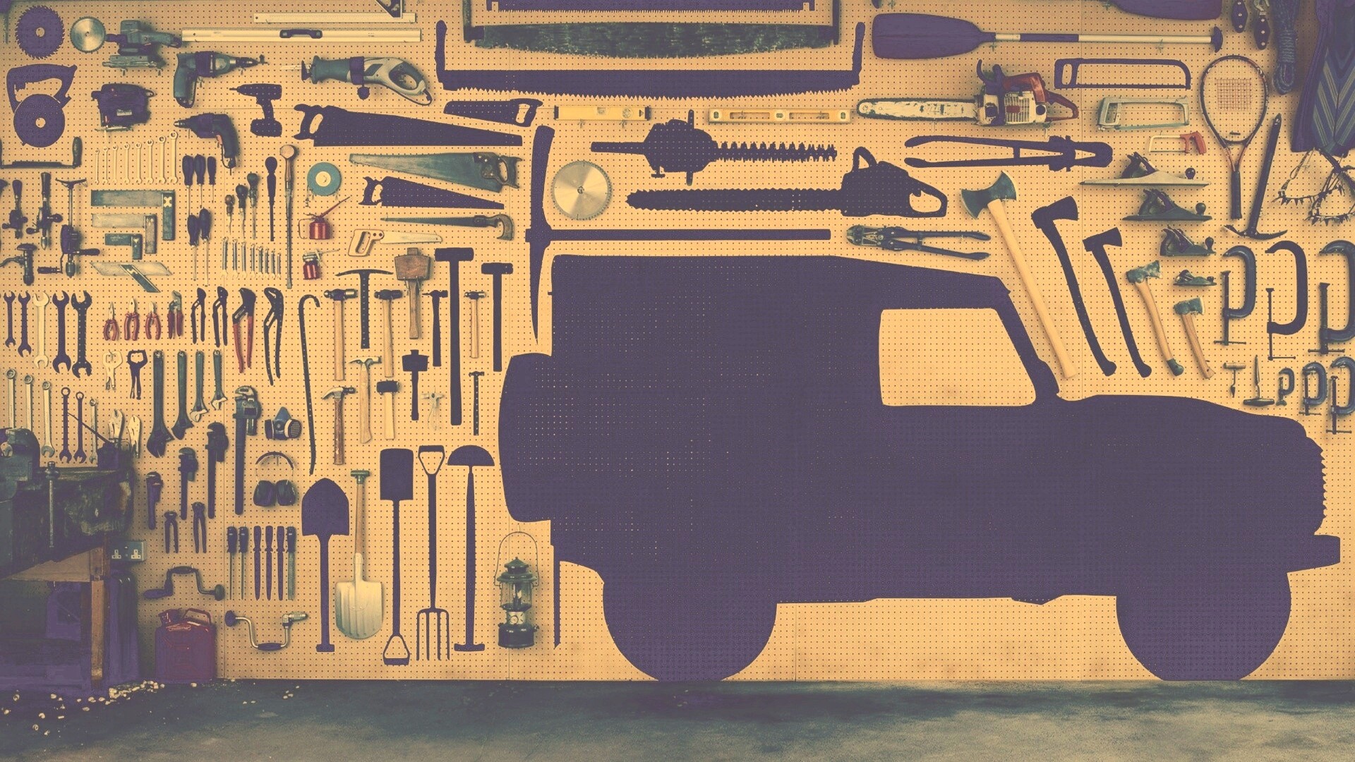 Типичный гараж обои