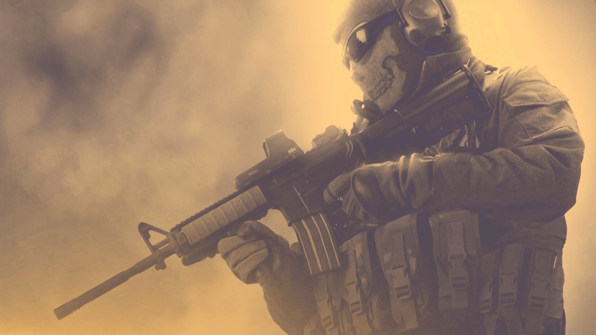 Солдат в маске обои