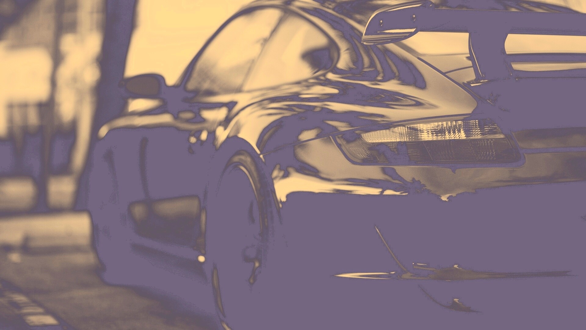 Черный порш обои