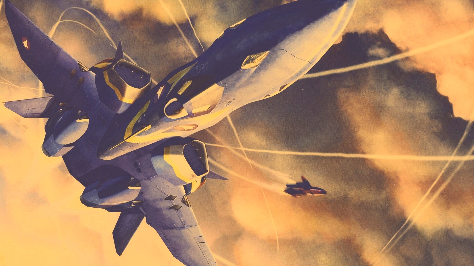 Фантастический самолёт делает бочку обои