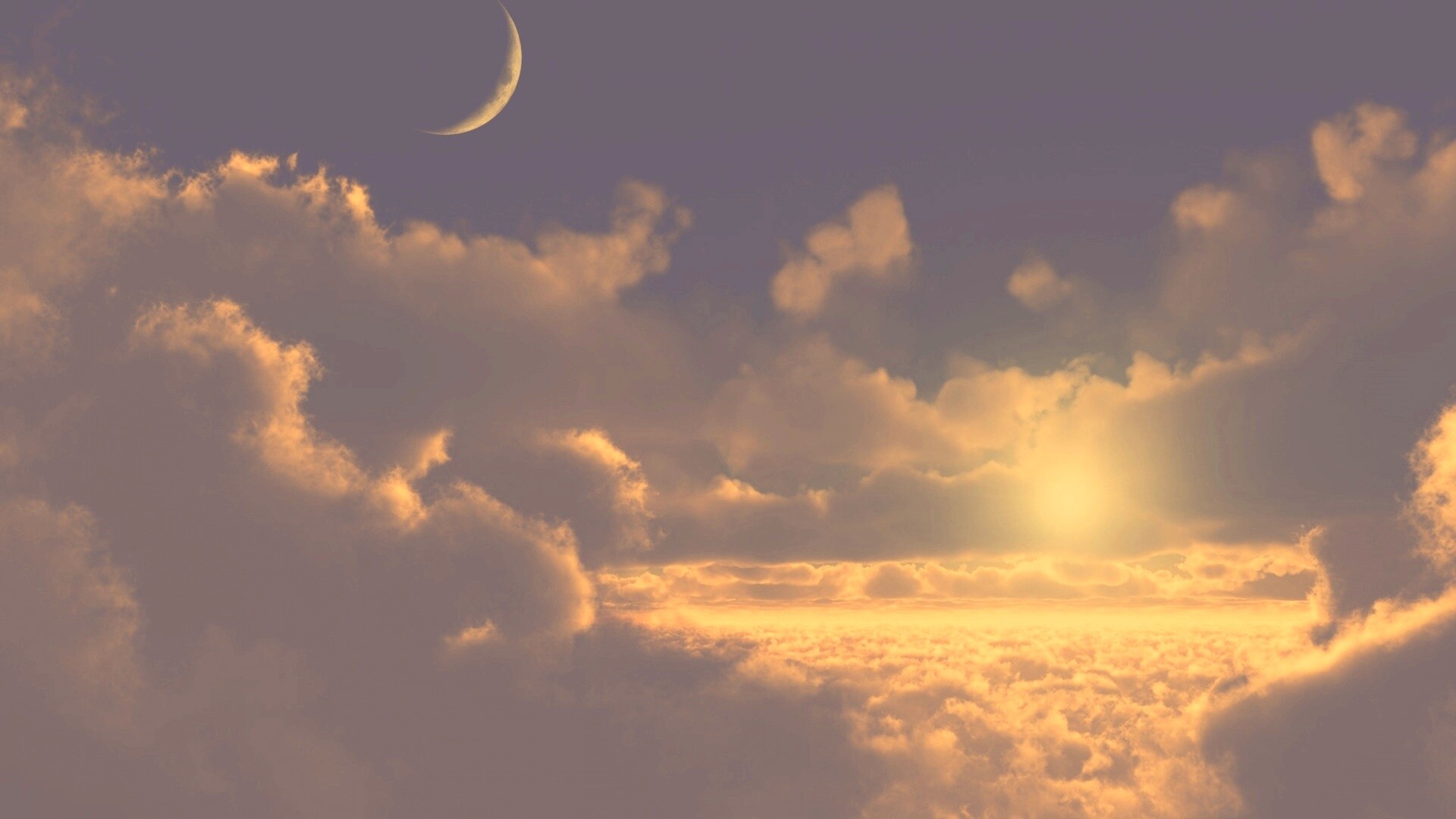 Над облаками обои