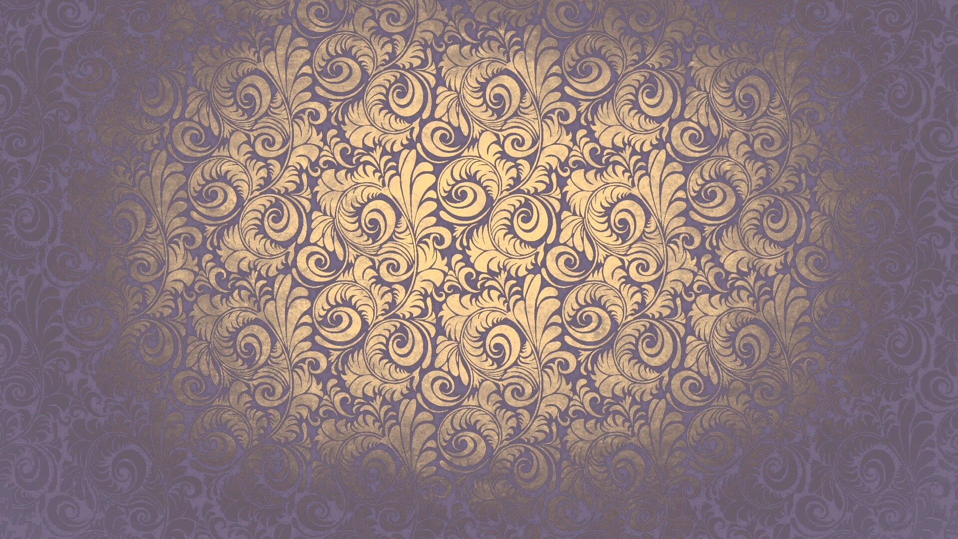 Черный фон с узорами и завитками обои