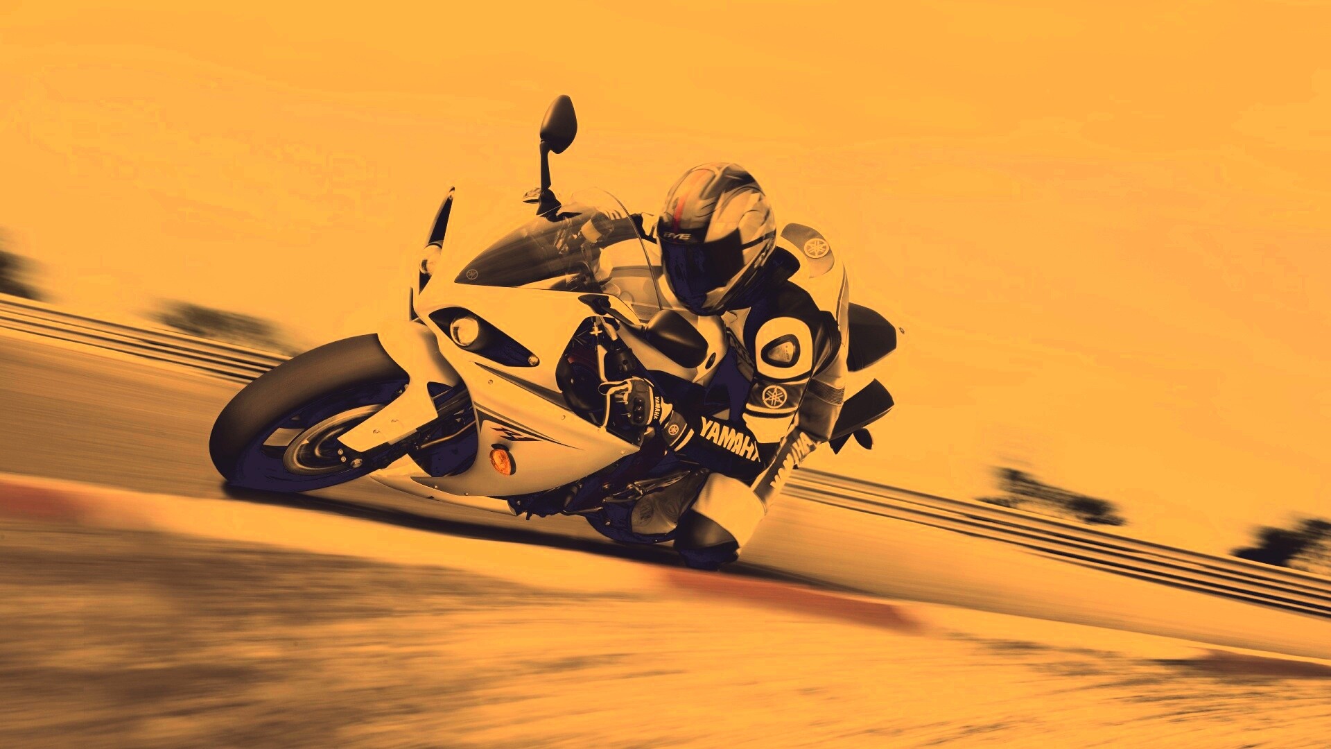 Человек на мотоцикле обои