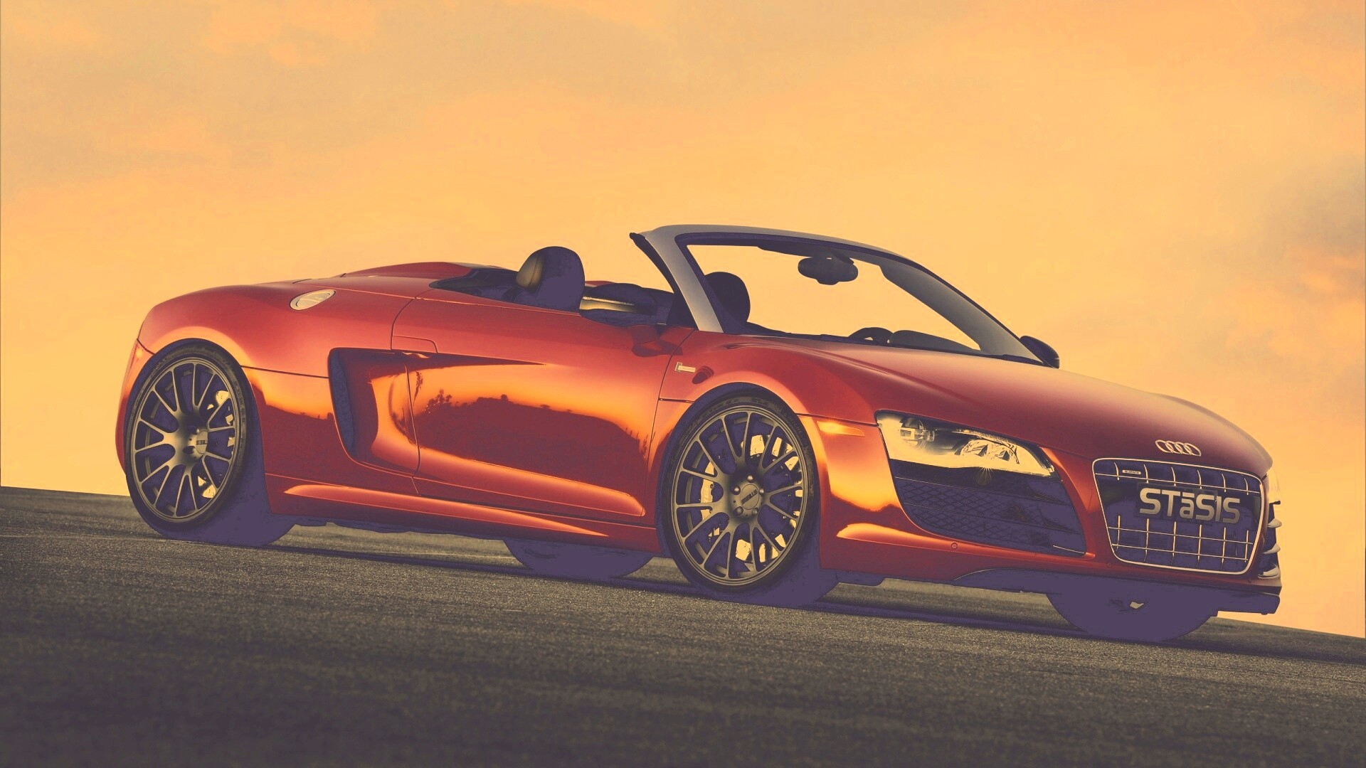 Красная Audi обои