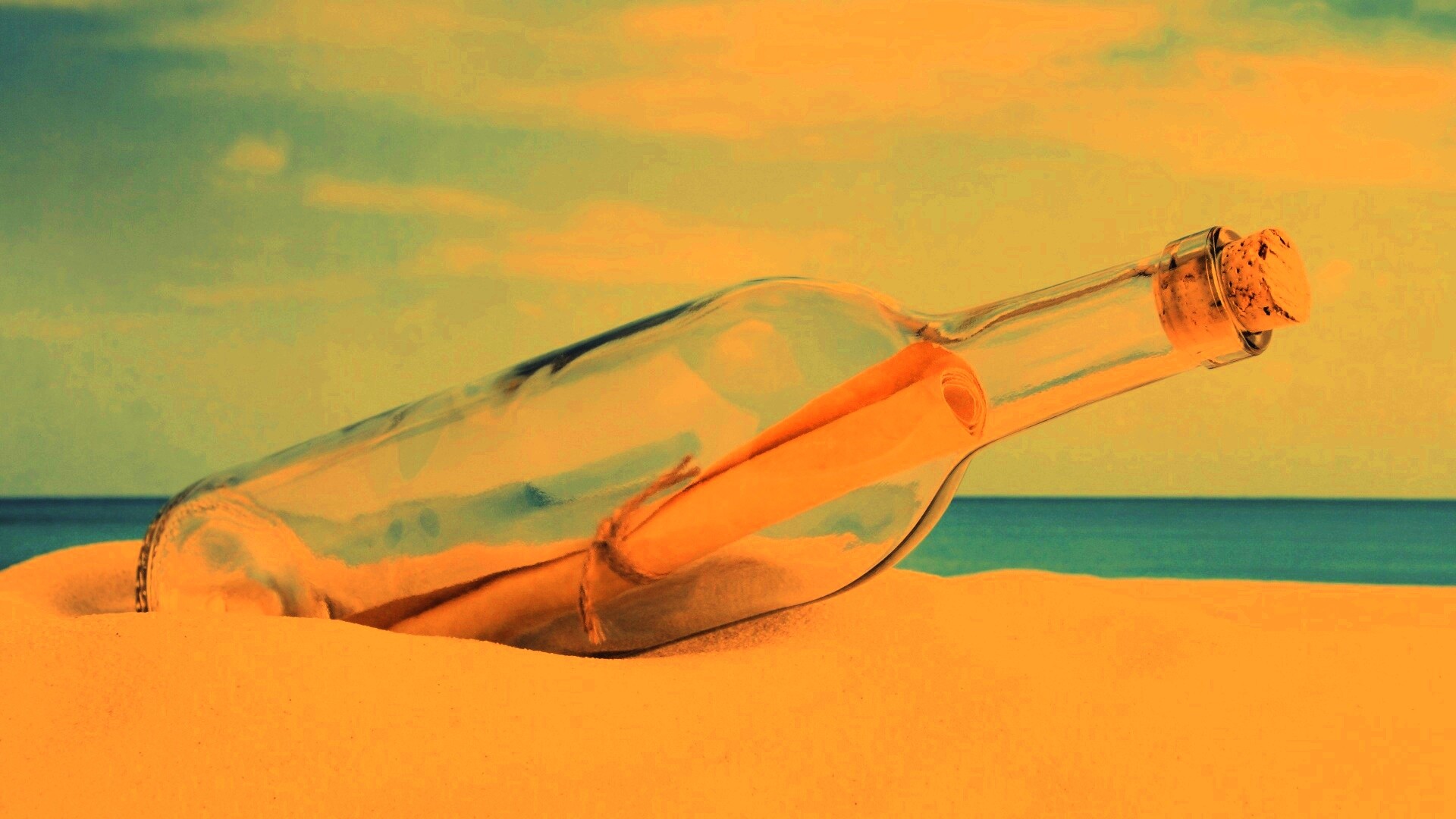 Послание в бутылке обои