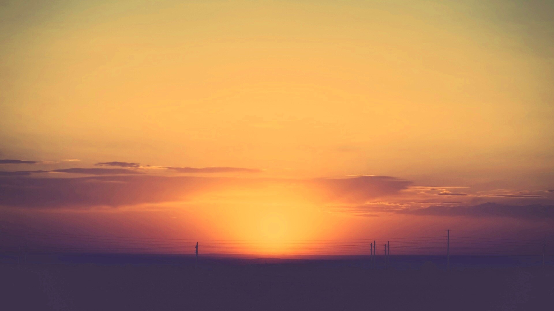 Сказочный закат обои