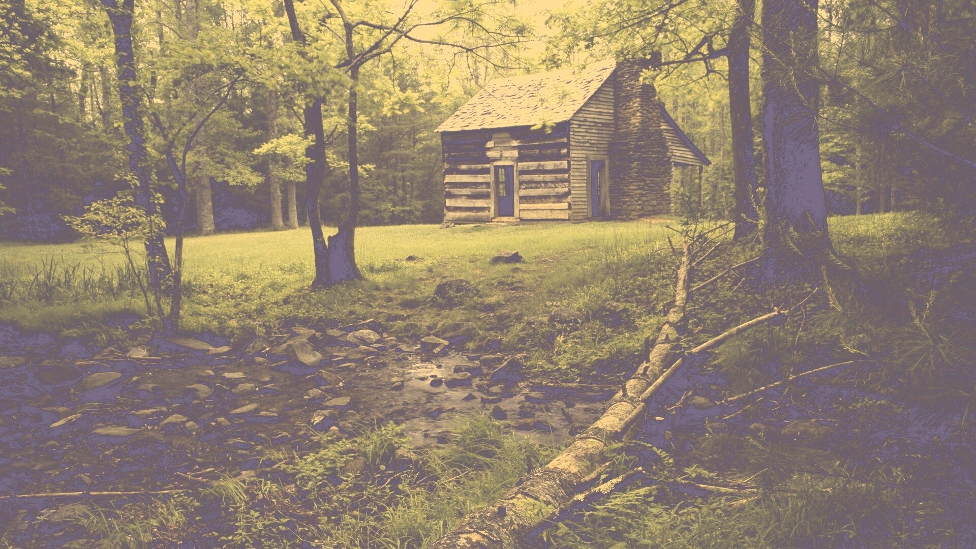 Домик в лесу обои