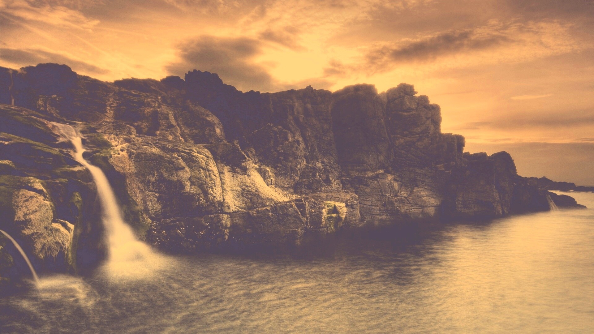 Прибрежные скалы обои