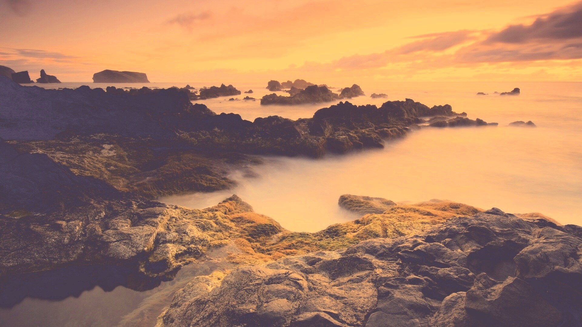 Острова в тумане обои