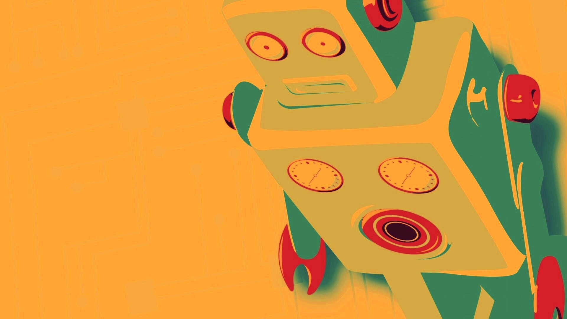 Векторный робот обои