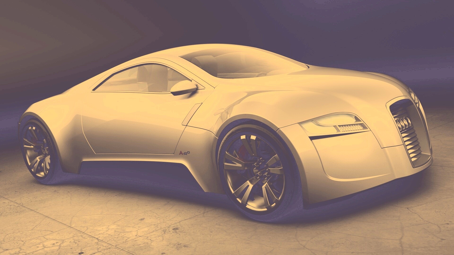 Серебристый концепт ауди обои