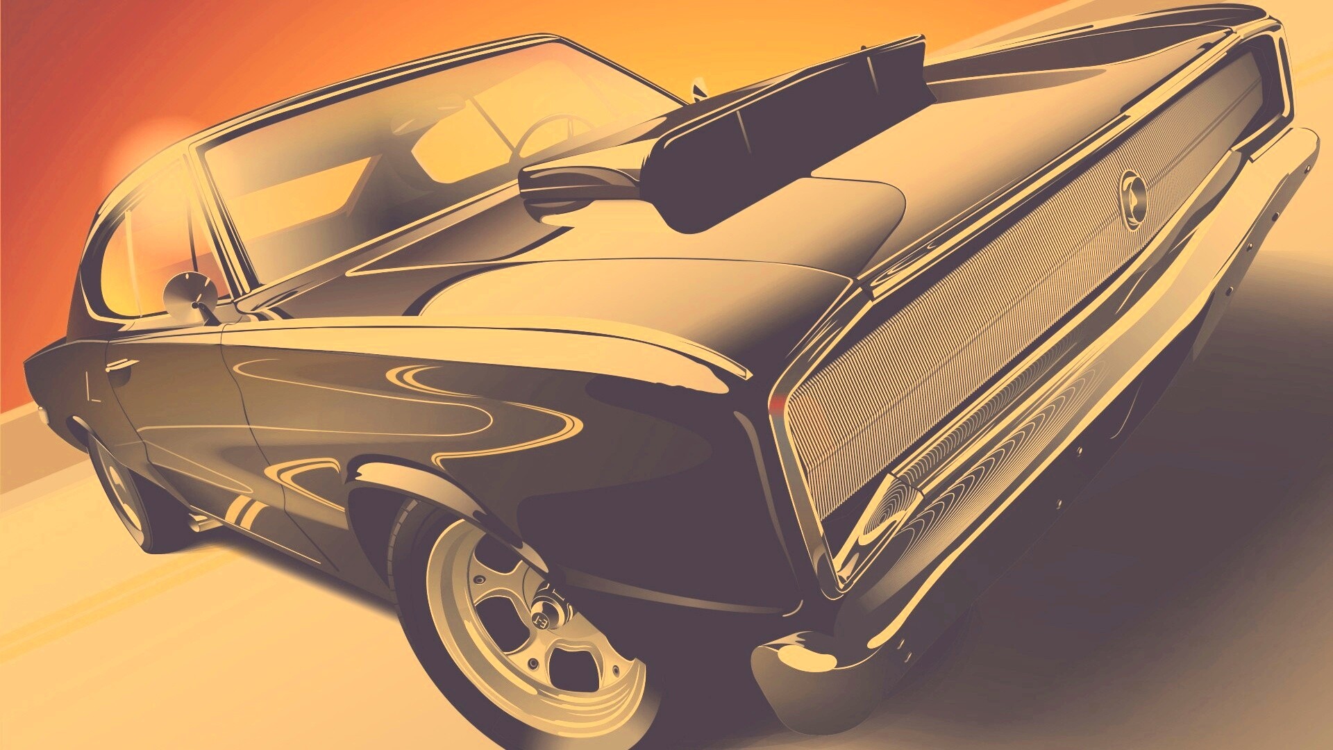 Векторный мускулкар обои