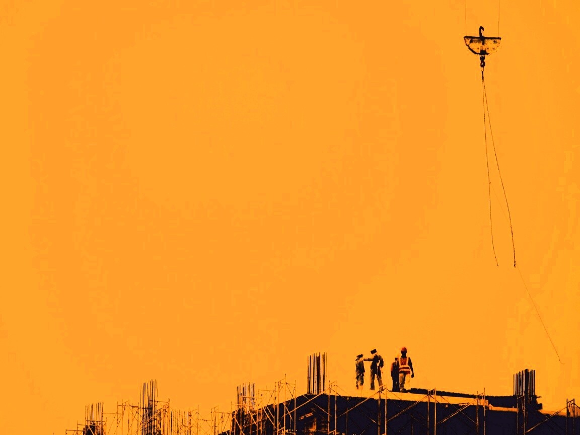 Строители на объекте обои