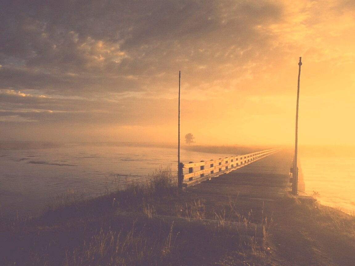 Деревянный мост обои