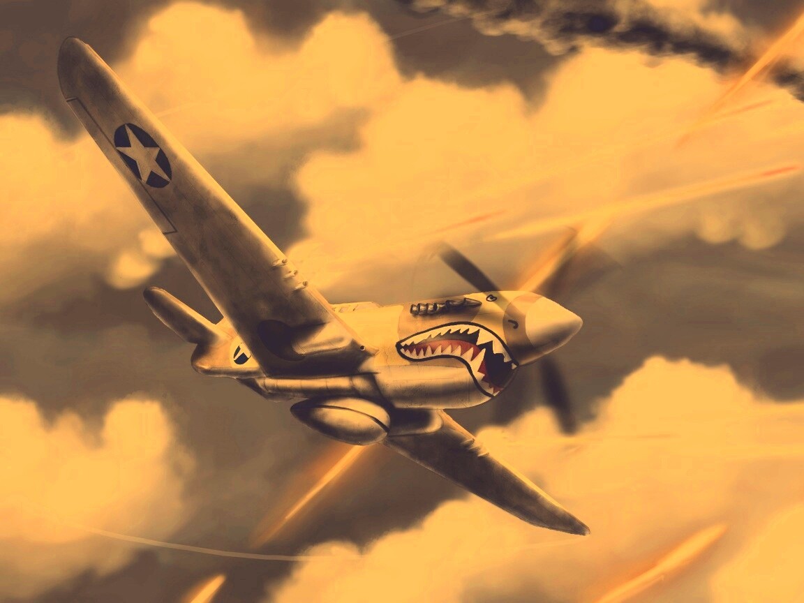 Истребитель акула обои