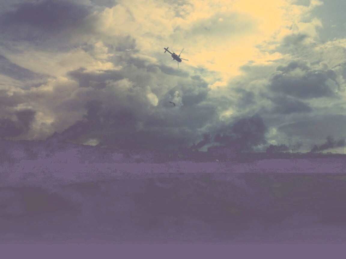 Дымящий город обои