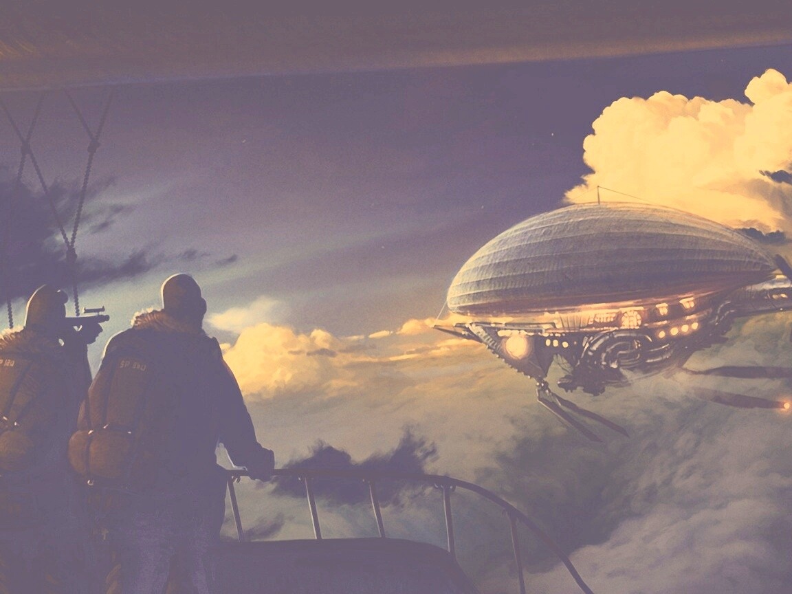 Инопланетный дирижабль обои