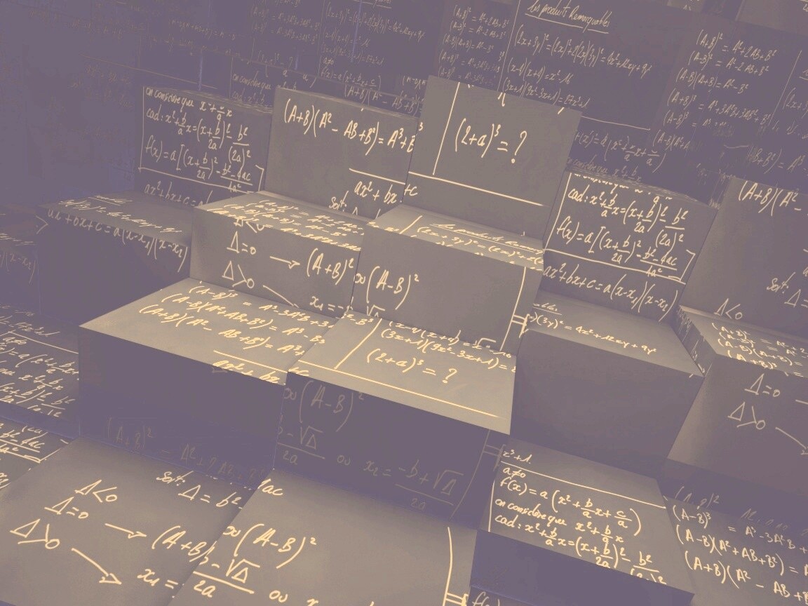 Черные кубы в уравнениях обои