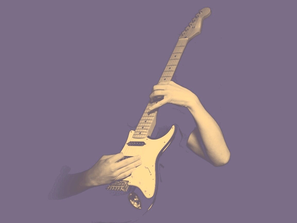 Игра на электрогитаре обои