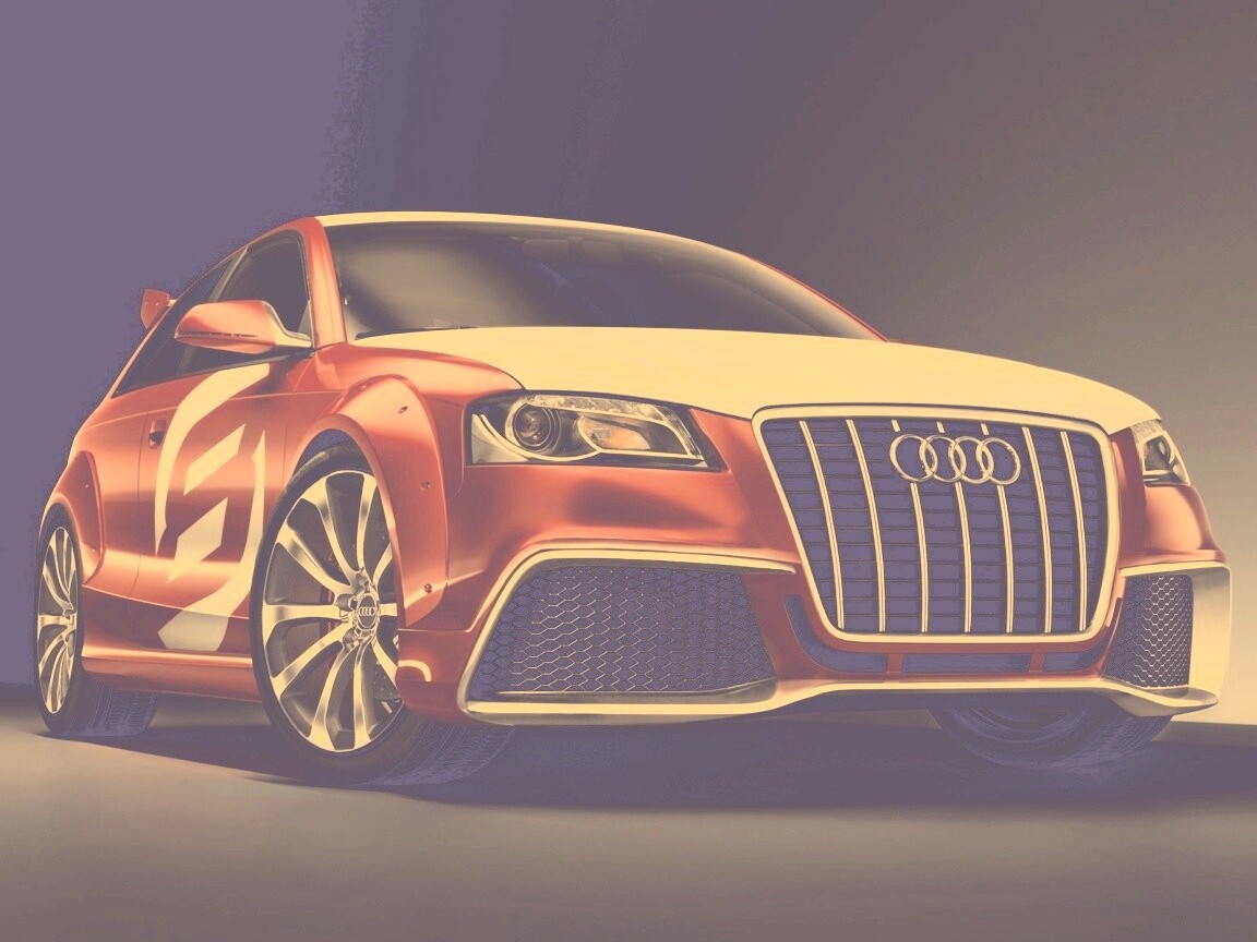 Красный Ауди обои