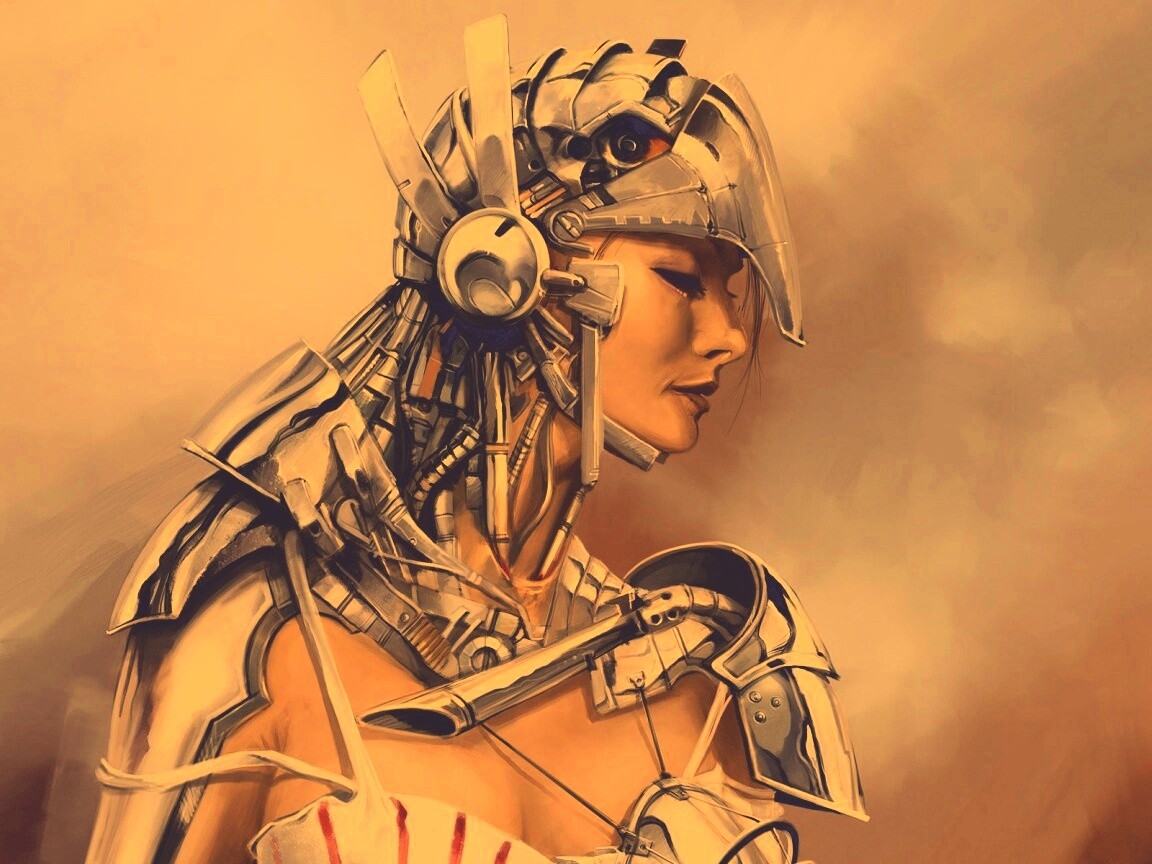 Девушка в силовой броне обои