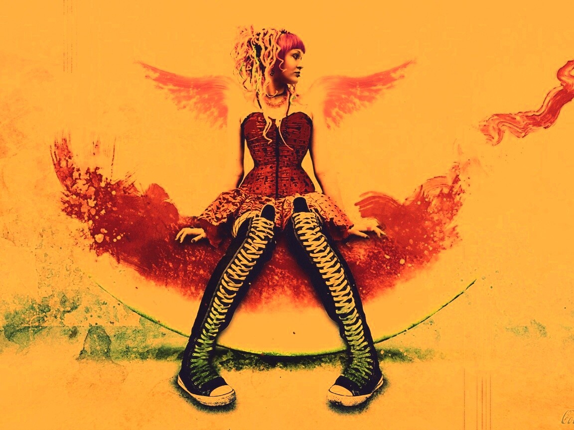 Арбузная девушка обои