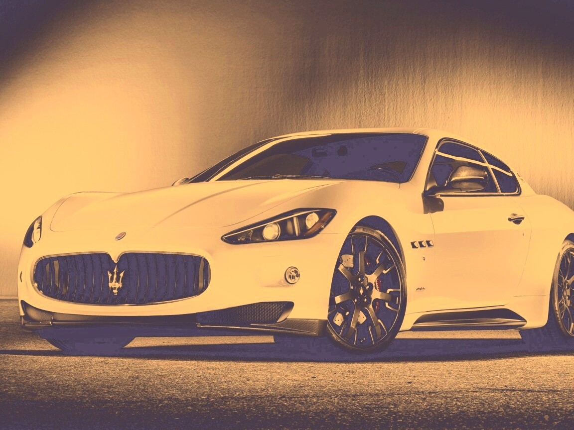 Белый Мазерати обои