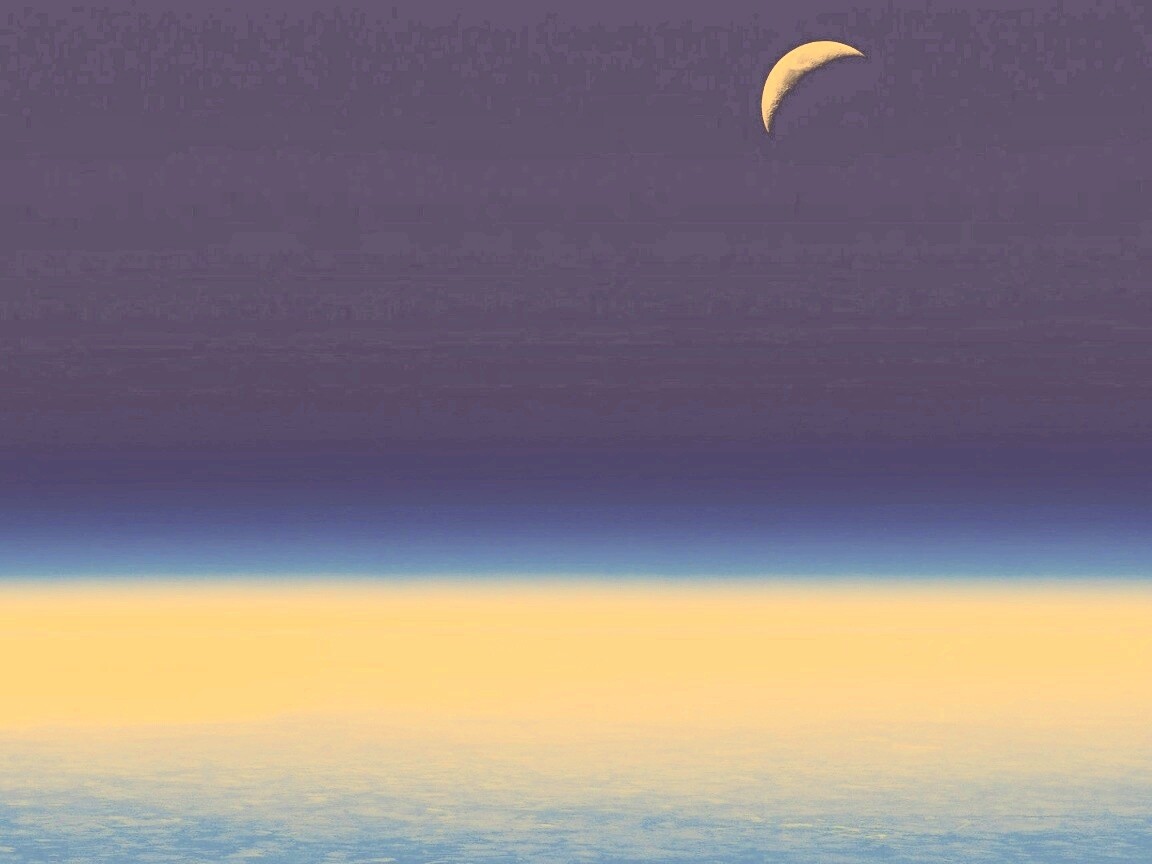Луна над горизонтом обои