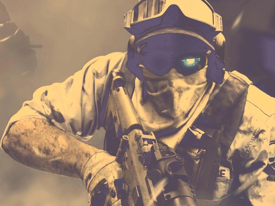 Боец в маске обои