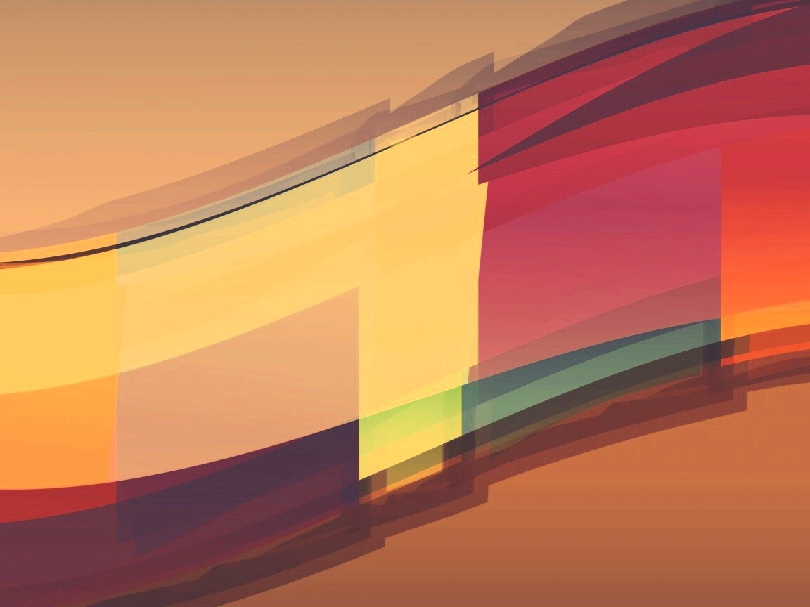 Волна из прозрасных цветных пластин обои