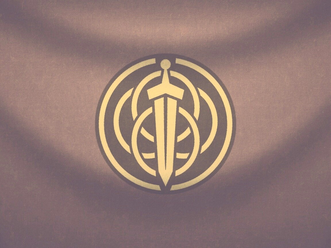 Меч на фоне колец обои