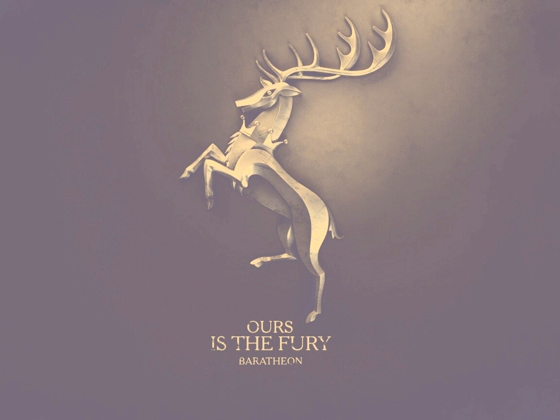 Металлический герб Баратеонов обои