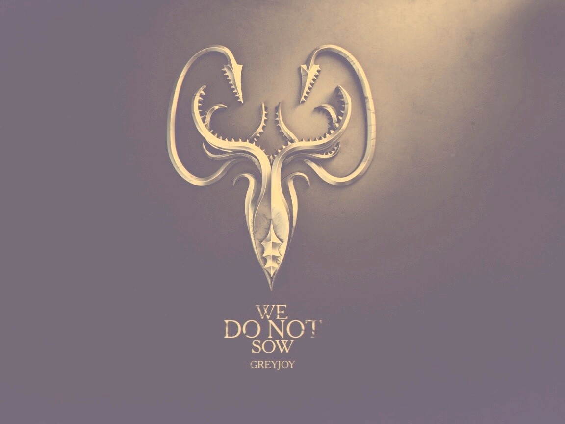 Металлический герб дома Грейджой обои