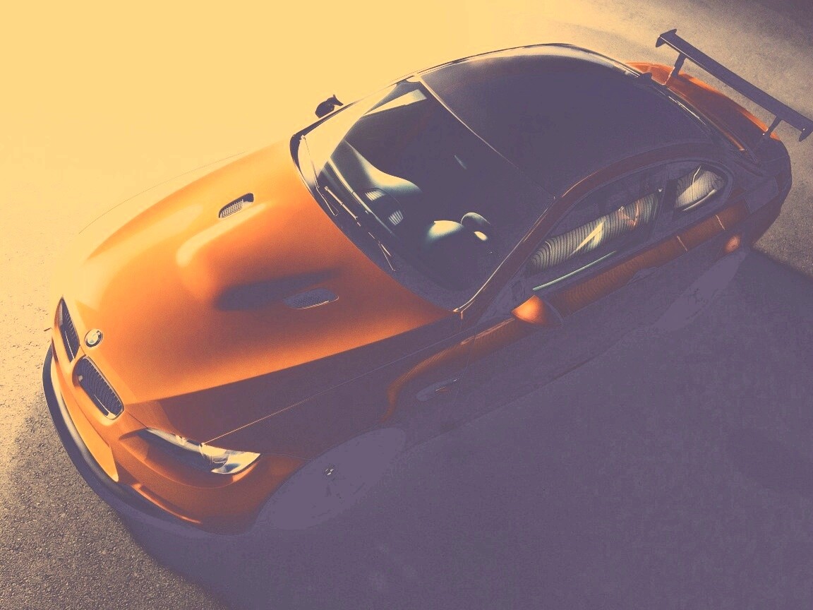 Оранжевый BMW обои