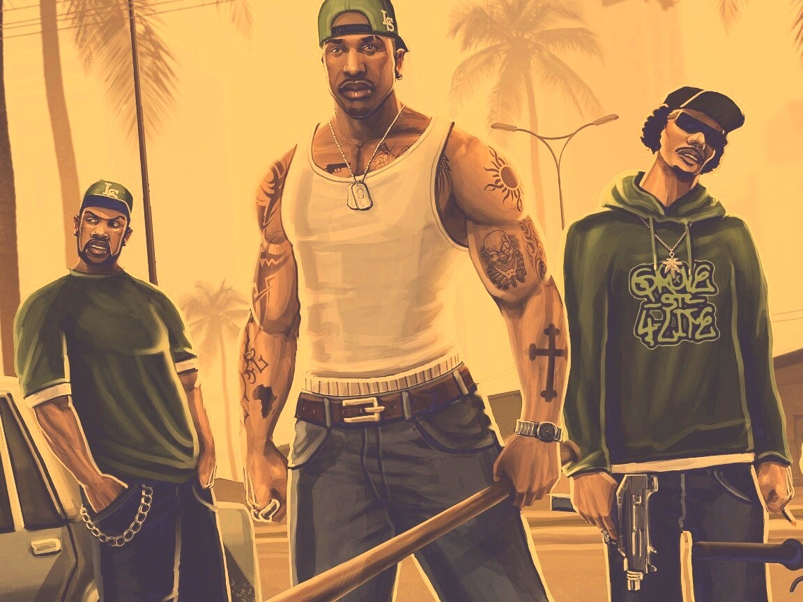 Герои с Грув стрит обои