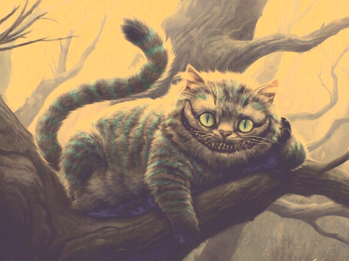 Чеширский кот обои
