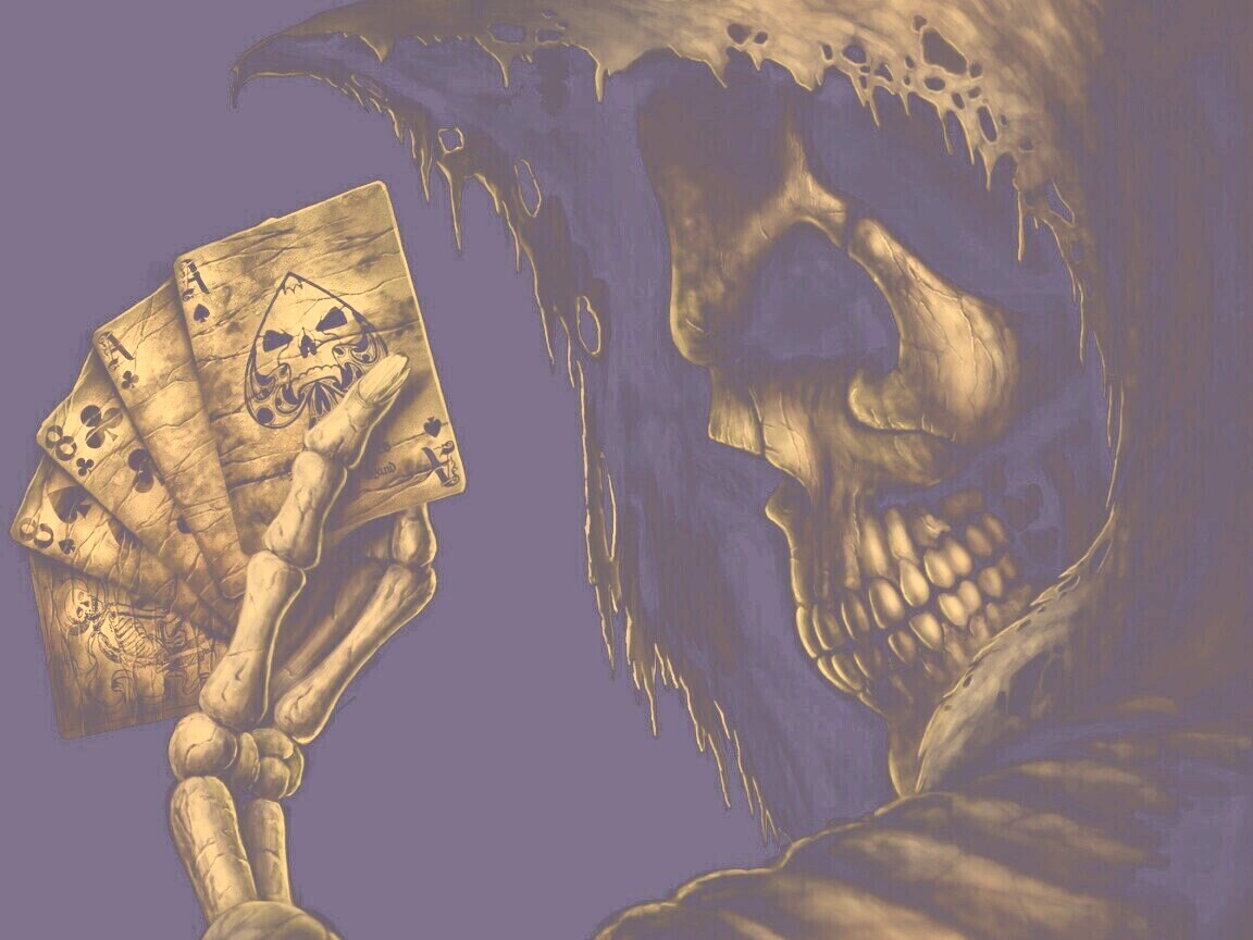 Смерть с картами обои