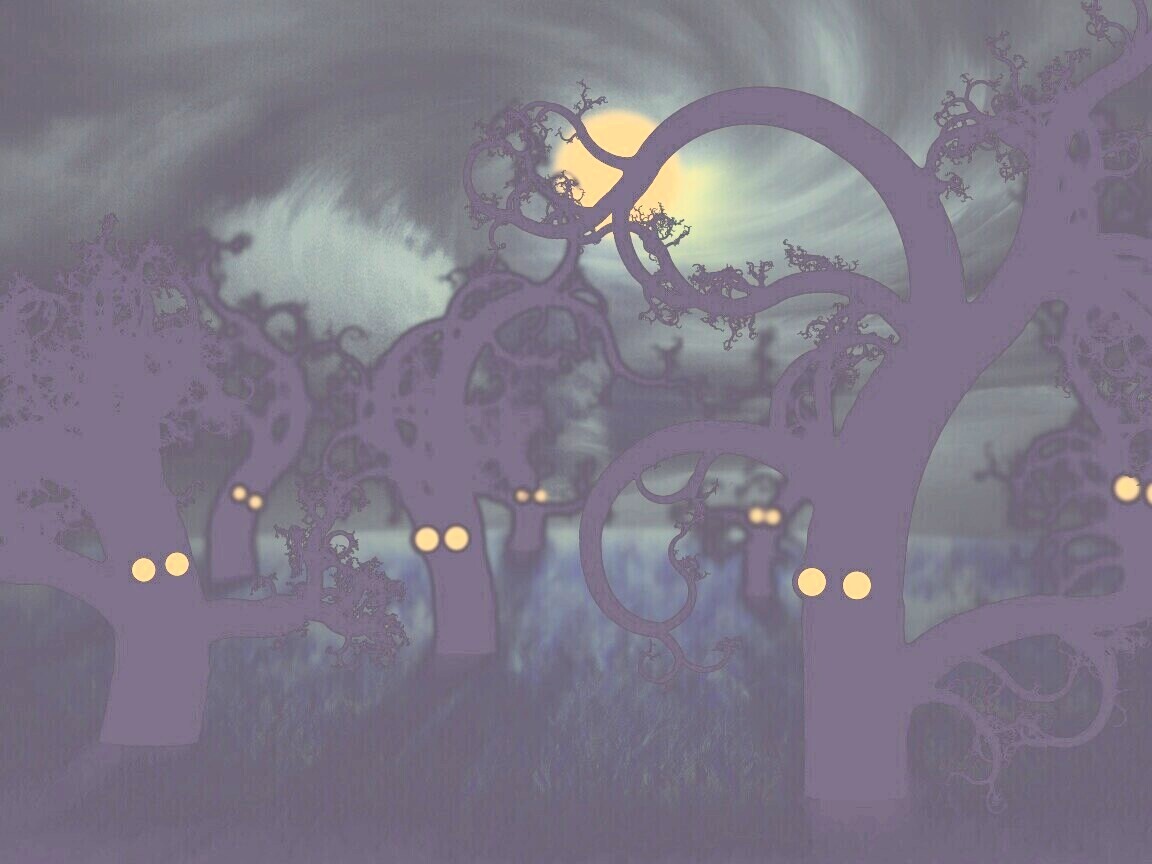 Страшно ночью в лесу обои