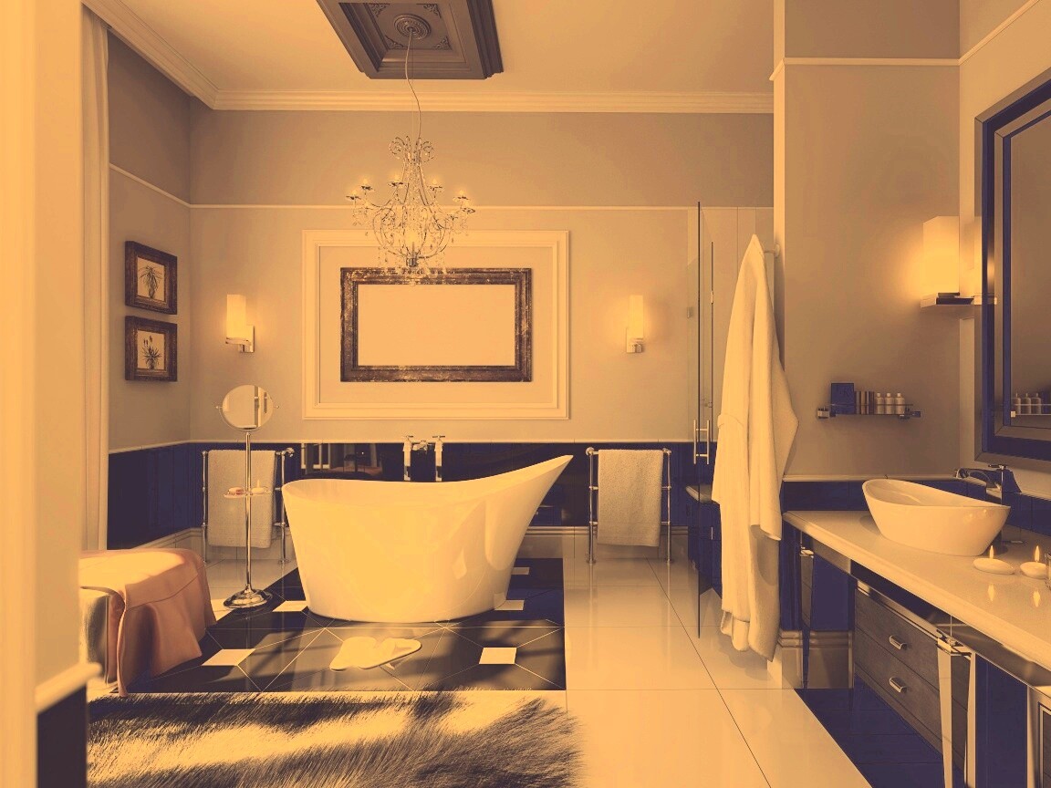 Современная ванна обои