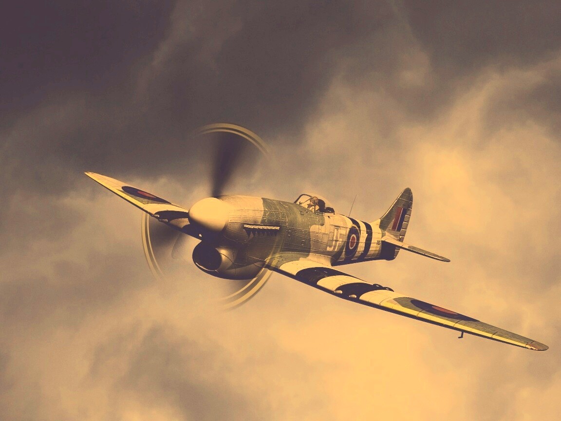Истребитель времён Второй Мировой Войны обои