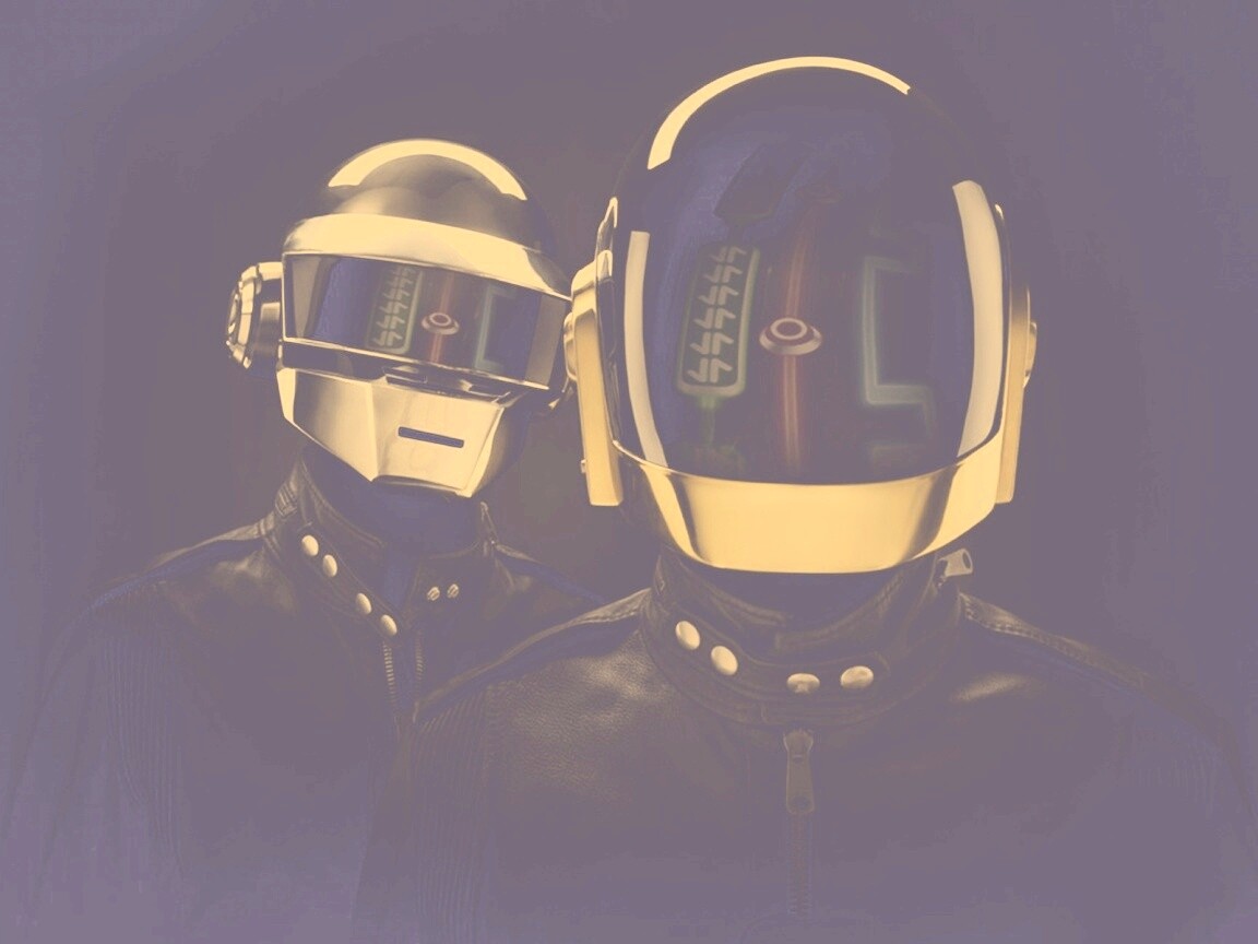 Daft Punk на темном фоне обои