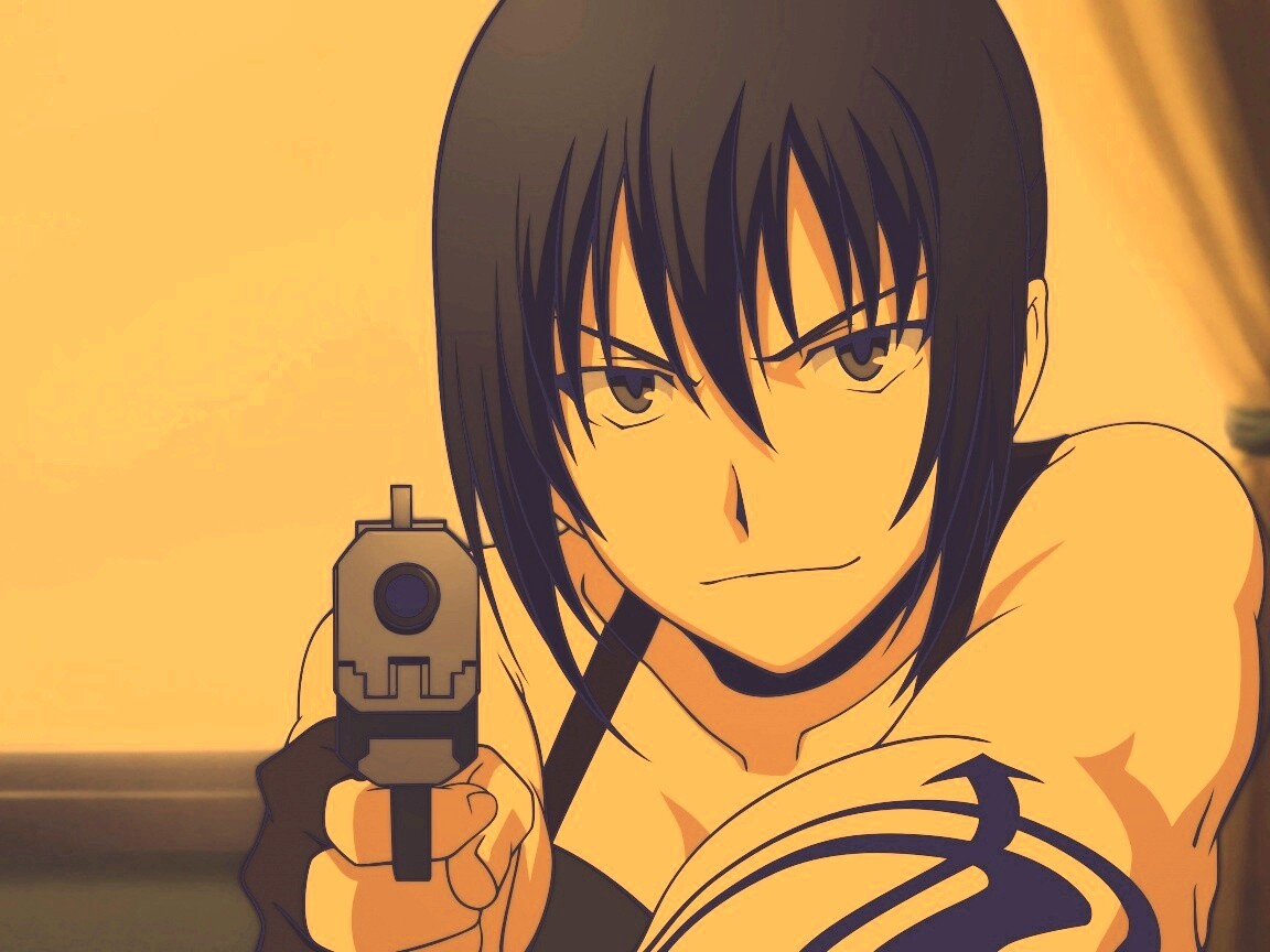 Девушка с пистолетом обои