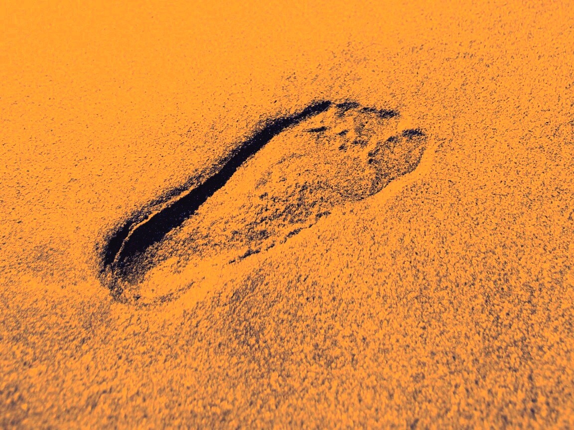 Отпечаток ноги обои